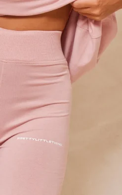 PRETTYLITTLETHING Light Pink Printed Flared Pants