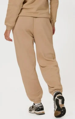 PRETTYLITTLETHING Logo Sand Est 2012 Cuffed Sweatpants