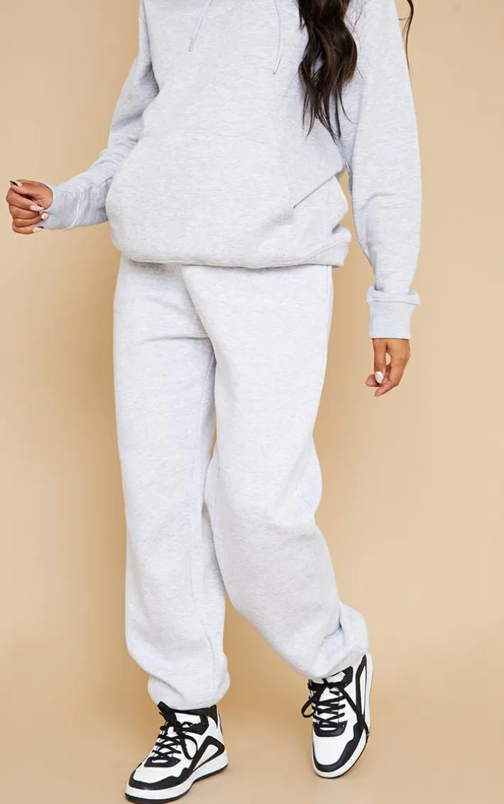 PRETTYLITTLETHING Maternity Grey Embroidered Detail Sweatpants