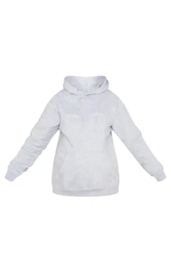 PRETTYLITTLETHING Maternity Grey Embroided Detail Hoodie