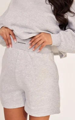 PRETTYLITTLETHING Maternity Ash Grey Sweat Shorts