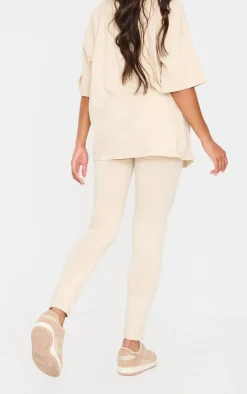 PRETTYLITTLETHING Maternity Washed Stone Leggings