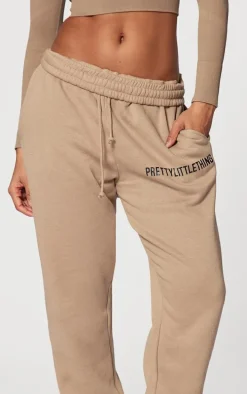 PRETTYLITTLETHING Mocha Cuffed High Waisted Sweatpants