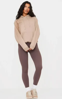 PRETTYLITTLETHING Mocha Established 2012 Oversized Hoodie