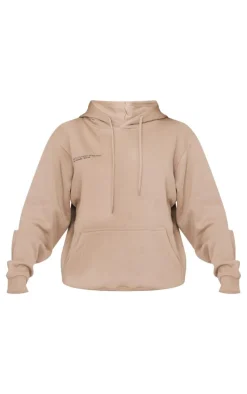 PRETTYLITTLETHING Mocha Established 2012 Oversized Hoodie