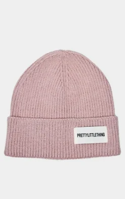 PRETTYLITTLETHING Mushroom Logo Rib Beanie