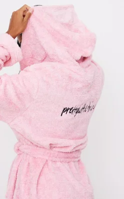 PRETTYLITTLETHING Pink Fluffy Bath Robe
