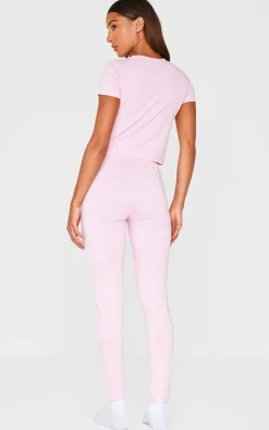 PRETTYLITTLETHING Pink Legging Pajama Set