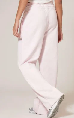 PRETTYLITTLETHING Pink Printed Boxer Waistband Wide Leg Sweatpants