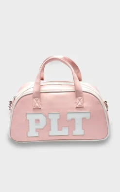 PRETTYLITTLETHING Pink PU Varsity Mini Bag