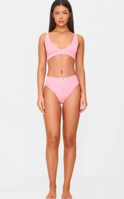 PRETTYLITTLETHING Pink Ribbed Seamless Panties