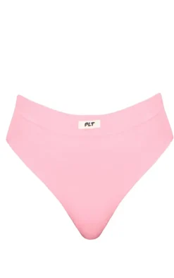 PRETTYLITTLETHING Pink Ribbed Seamless Panties