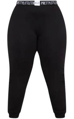 PRETTYLITTLETHING Plus Black Lounge Sweatpants
