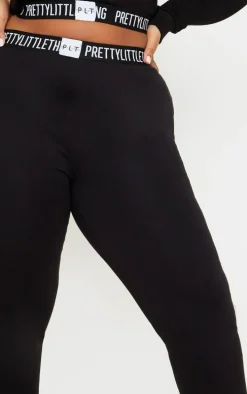 PRETTYLITTLETHING Plus Black Lounge Sweatpants