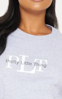 PRETTYLITTLETHING Plus Grey Oversized T Shirt
