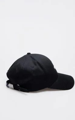 PRETTYLITTLETHING RUN Black Logo Cap