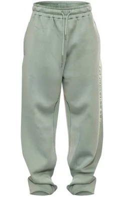 PRETTYLITTLETHING Sage Athletics Club Embossed Straight Leg Sweatpants