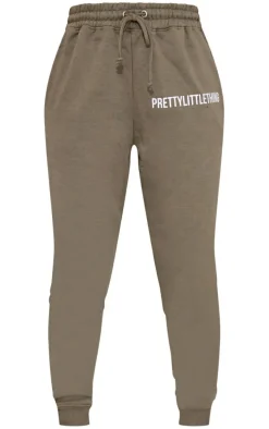 PRETTYLITTLETHING Sage Khaki Prettylittlething High Waist Cuffed Sweatpant