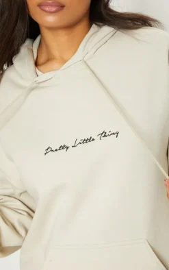PRETTYLITTLETHING Sand Oversized Sweat Basic Hoodie