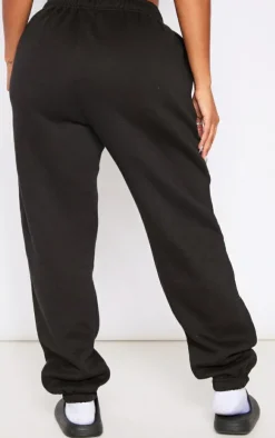 PRETTYLITTLETHING Shape Black Pocket Detail High Waisted Sweatpants