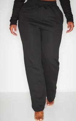 PRETTYLITTLETHING Shape Black Embellished Straight Leg Sweatpants