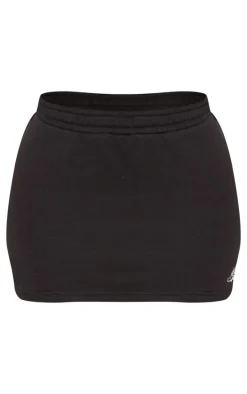 PRETTYLITTLETHING Shape Black High Waist Sweat Mini Skirt