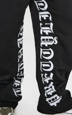 PRETTYLITTLETHING Shape Black Pocket Inside Leg Detail Sweatpants