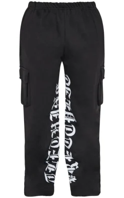 PRETTYLITTLETHING Shape Black Pocket Inside Leg Detail Sweatpants