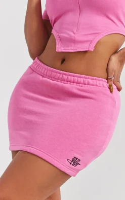 PRETTYLITTLETHING Shape Candy Pink High Waist Sweat Mini Skirt