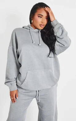 PRETTYLITTLETHING Shape Grey Hoodie