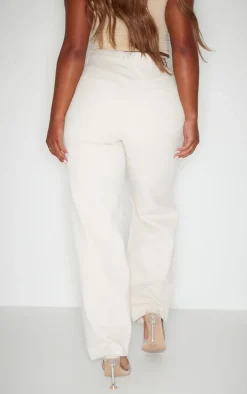 PRETTYLITTLETHING Shape Stone Extreme Rip Wide Leg Jeans