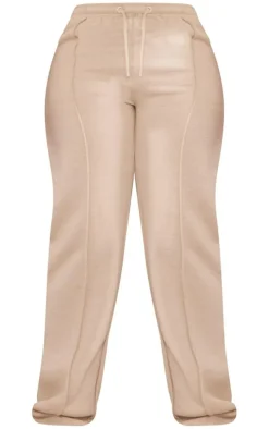 PRETTYLITTLETHING Shape Stone Zip Pocket Detail Wide Leg Sweatpants