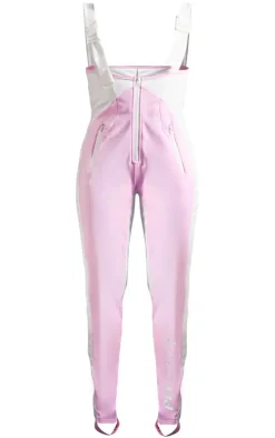 PRETTYLITTLETHING SKI Pink Scuba Salopettes