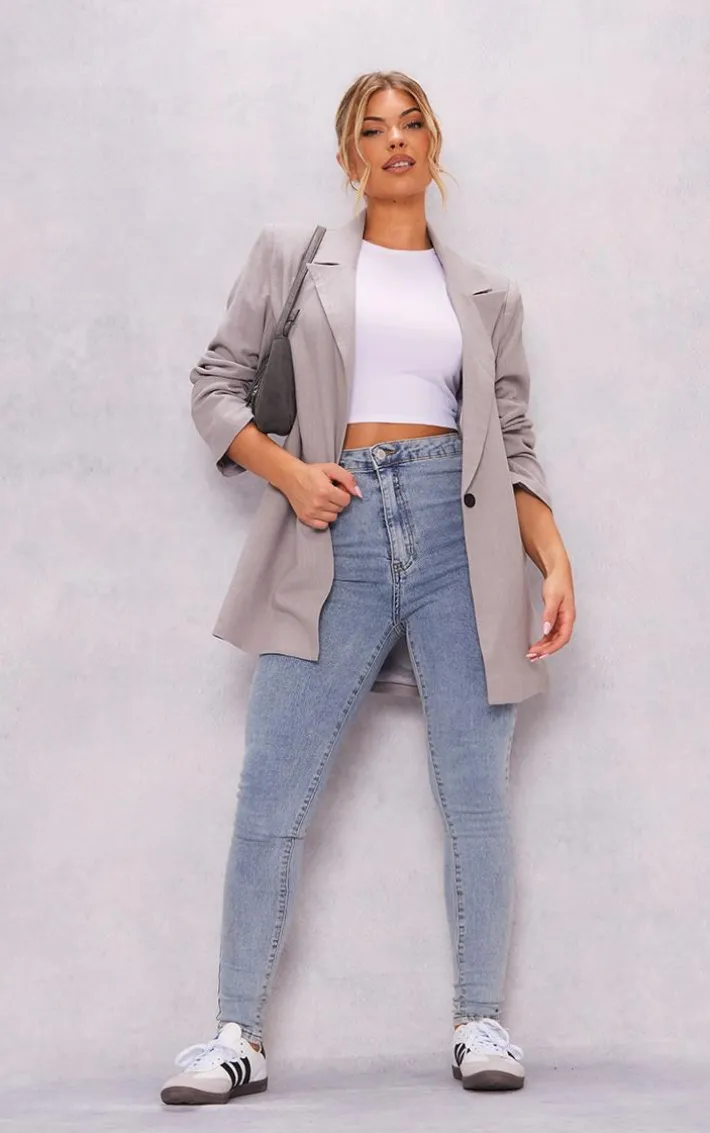 PRETTYLITTLETHING Vintage Wash Disco Skinny Jeans