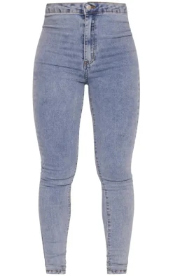 PRETTYLITTLETHING Vintage Wash Disco Skinny Jeans