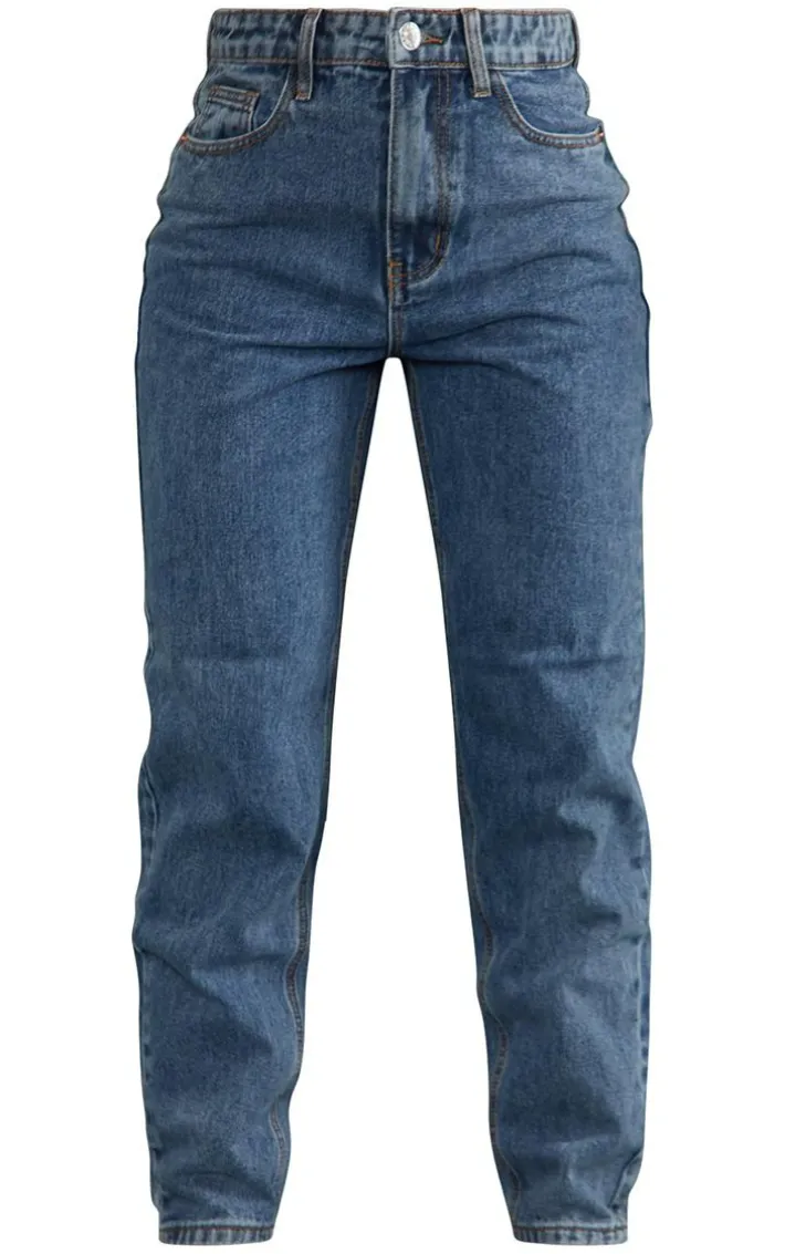 PRETTYLITTLETHING Vintage Wash Mom Jeans