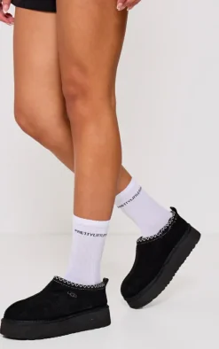 PRETTYLITTLETHING White Basic Socks