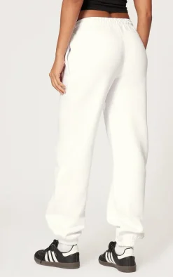 PRETTYLITTLETHING White Graphic Copyright Sweatpants