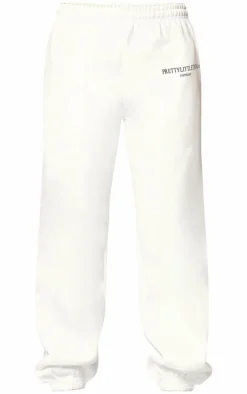 PRETTYLITTLETHING White Graphic Copyright Sweatpants