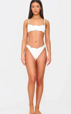 PRETTYLITTLETHING White Jersey Thong