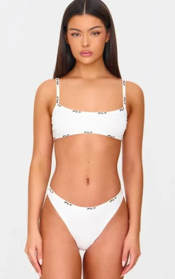 PRETTYLITTLETHING White Jersey Thong
