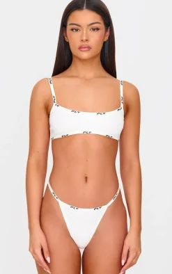 PRETTYLITTLETHING White Jersey Bralette