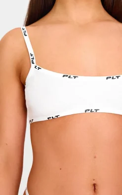 PRETTYLITTLETHING White Jersey Bralette