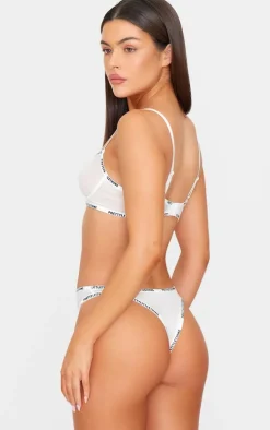 PRETTYLITTLETHING White Mesh Underwired Bra