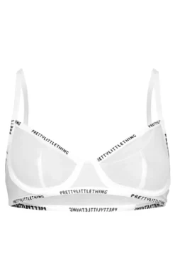 PRETTYLITTLETHING White Mesh Underwired Bra