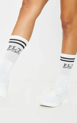 PRETTYLITTLETHING White Sport Socks