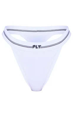 PRETTYLITTLETHING White Tape Thong