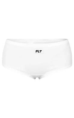 PRETTYLITTLETHING White Woven Badge Seamless Brief