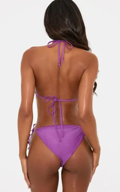 Purple Mix & Match Tie Side Bikini Bottoms