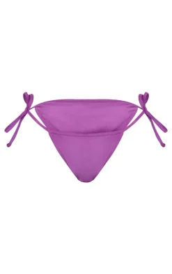 Purple Mix & Match Tie Side Bikini Bottoms